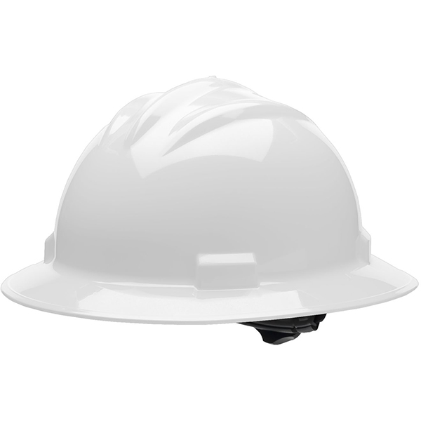 PN# 10B71WHR | Bullard® Full Brim Hard Hat White 4 Point Suspension